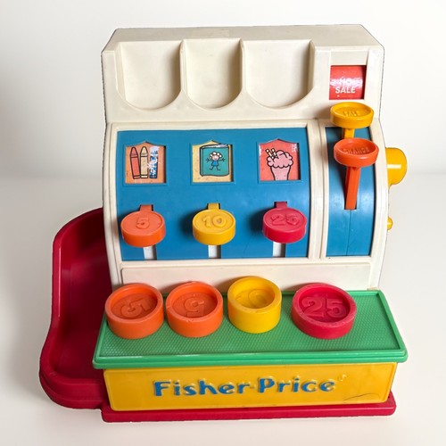 Vintage fisher price cashier - vintage,