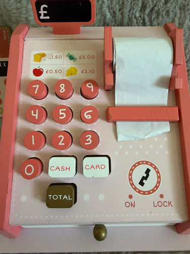 Pink wooden toy - wooden,