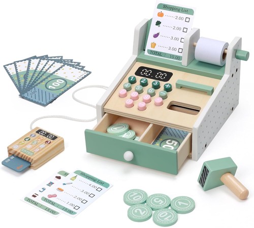 Wooden cash register - wooden,
