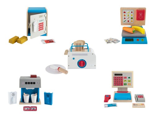 Kids wooden cash register - cash,