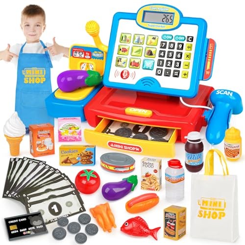 Toy till cash - register, with