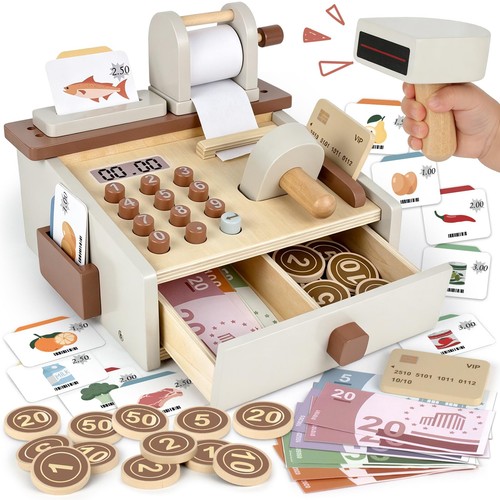 Airlab wooden toy till - airlab, cash