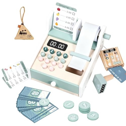 Wooden toys cash register - toys,