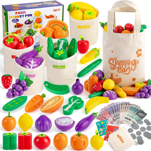 Toy till 69pcs play food - 69pcs,